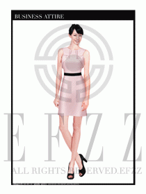 女職業(yè)裝夏裝連衣裙設(shè)計(jì)402