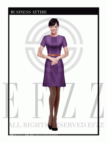 女職業(yè)裝夏裝連衣裙設(shè)計(jì)408