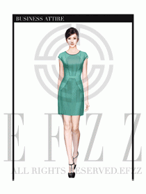 女職業裝夏裝連衣裙設計428