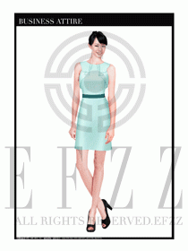 女職業裝夏裝連衣裙設計429