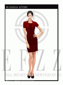 女職業(yè)裝夏裝連衣裙設(shè)計424