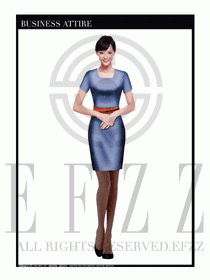 女職業(yè)裝夏裝連衣裙設(shè)計(jì)436