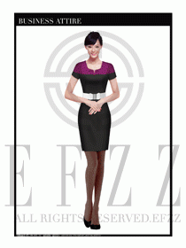 女職業裝夏裝連衣裙設計448