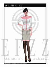 專賣店營業員職業裝設計圖1309