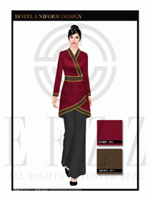 酒店中餐廳迎賓制服設計圖700