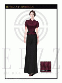 酒店中餐廳迎賓制服設(shè)計(jì)圖687