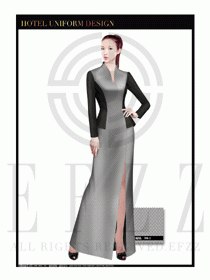 酒店中餐廳迎賓制服設計圖693