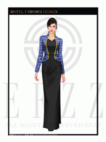 酒店中餐廳迎賓制服設(shè)計(jì)圖697