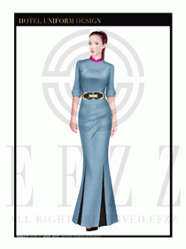 酒店中餐廳迎賓制服設(shè)計(jì)圖702