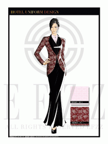 酒店中餐廳迎賓制服設(shè)計(jì)圖715