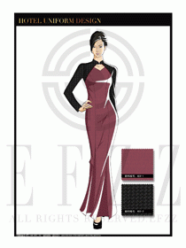 酒店中餐廳迎賓制服設計圖711