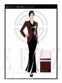 酒店中餐廳迎賓制服設計圖714