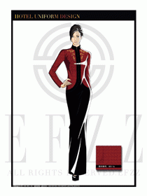 酒店中餐廳迎賓制服設計圖718