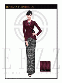 酒店中餐廳迎賓制服設計圖728