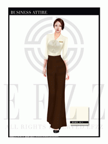 酒店西餐服務員制服設計1044