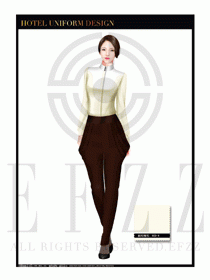 酒店西餐服務員制服設計1049