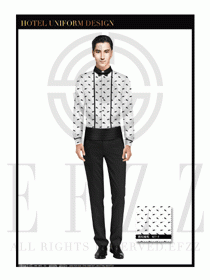 酒店西餐服務員制服設計1062