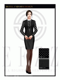 酒店西餐服務員制服設計1084