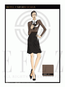 酒店西餐服務員制服設計1094
