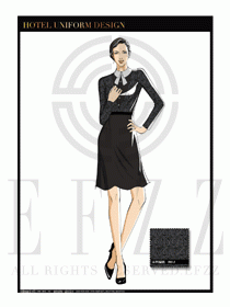 酒店西餐服務員制服設計1095