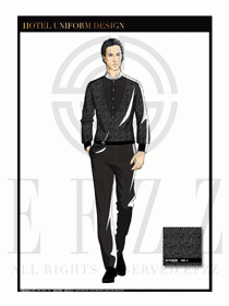 酒店西餐服務員制服設計1097