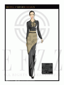 酒店西餐服務(wù)員制服設(shè)計1100