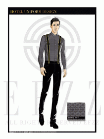 酒店西餐服務員制服設計1106