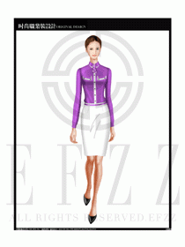 女時尚職業裝長袖襯衫設計圖166