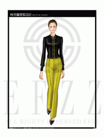 女時(shí)尚職業(yè)裝長袖襯衫設(shè)計(jì)圖176