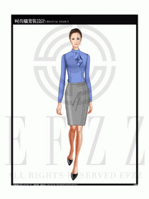 女時尚職業裝長袖襯衫設計圖154