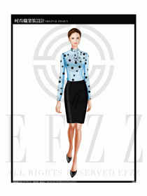 女時尚職業(yè)裝長袖襯衫設(shè)計圖152