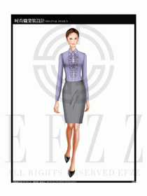 女時(shí)尚職業(yè)裝長袖襯衫設(shè)計(jì)圖158