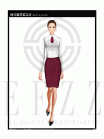 女時尚職業裝長袖襯衫設計圖161