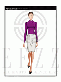 女時尚職業裝長袖襯衫設計圖183