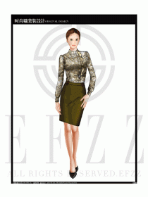 女時尚職業裝長袖襯衫設計圖230