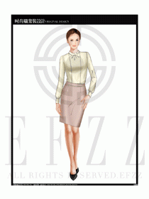 女時尚職業裝長袖襯衫設計圖202