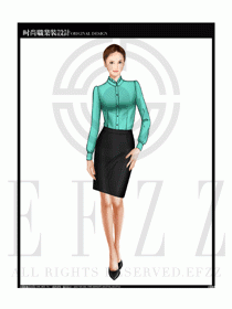女時尚職業裝長袖襯衫設計圖205