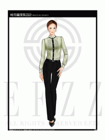 女時尚職業裝長袖襯衫設計圖225