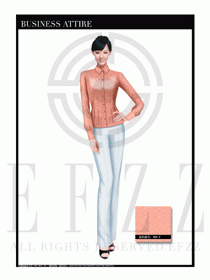 女時尚職業裝長袖襯衫設計圖273