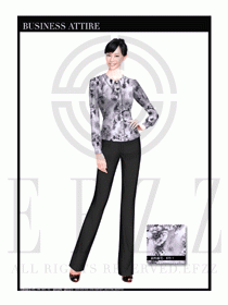 女時尚職業裝長袖襯衫設計圖262