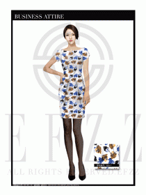 時尚OL女職業裝夏裝設計圖490