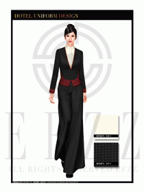 酒店制服西餐咨客服裝設計圖485