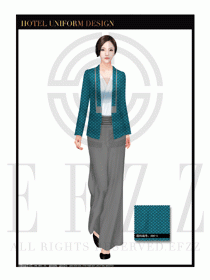 酒店制服西餐咨客服裝設計圖492