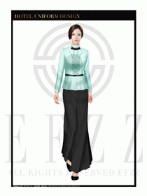 酒店制服西餐咨客服裝設計圖512