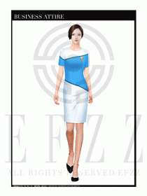 時尚促銷服務員服裝設計圖923