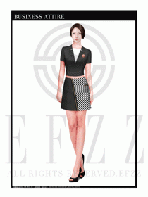 時尚促銷服務員服裝設計圖933