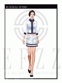 時尚促銷服務員服裝設計圖937