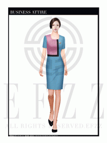 時尚促銷服務員服裝設計圖984