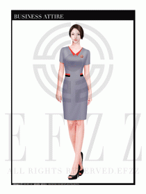 時尚促銷服務員服裝設計圖987