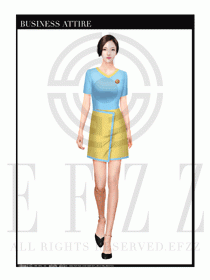 時尚促銷服務員服裝設計圖991